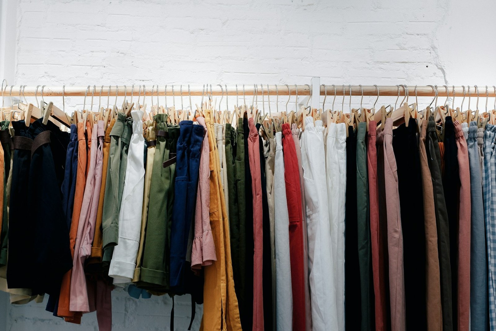 Warehouse stacked with apparel stock lots