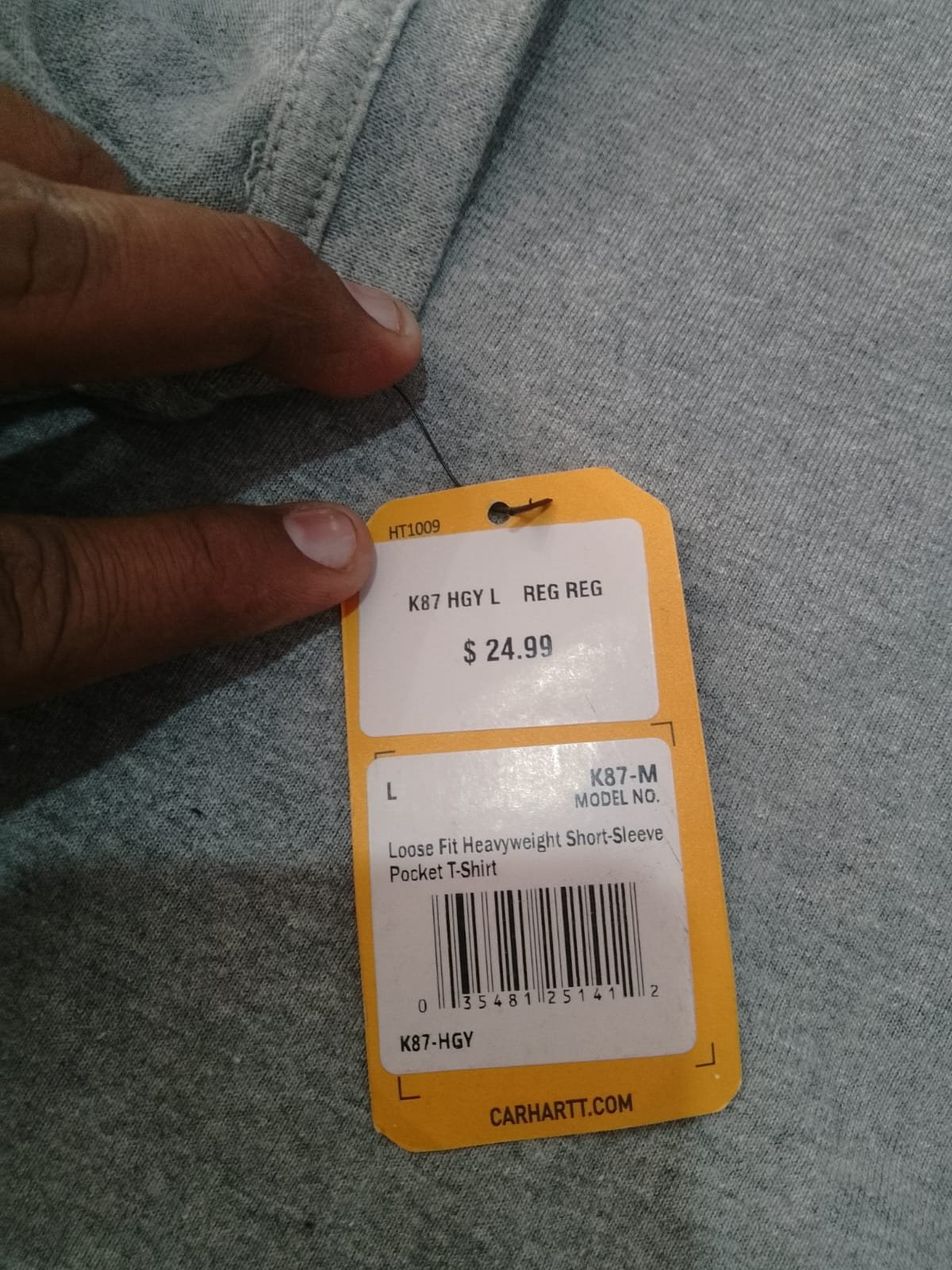 CARHARTT MEN SOFT CLASSIC JERSEY HALF SLEEVED ROUND NECK STYLISH T-SHIRTS — Barcode