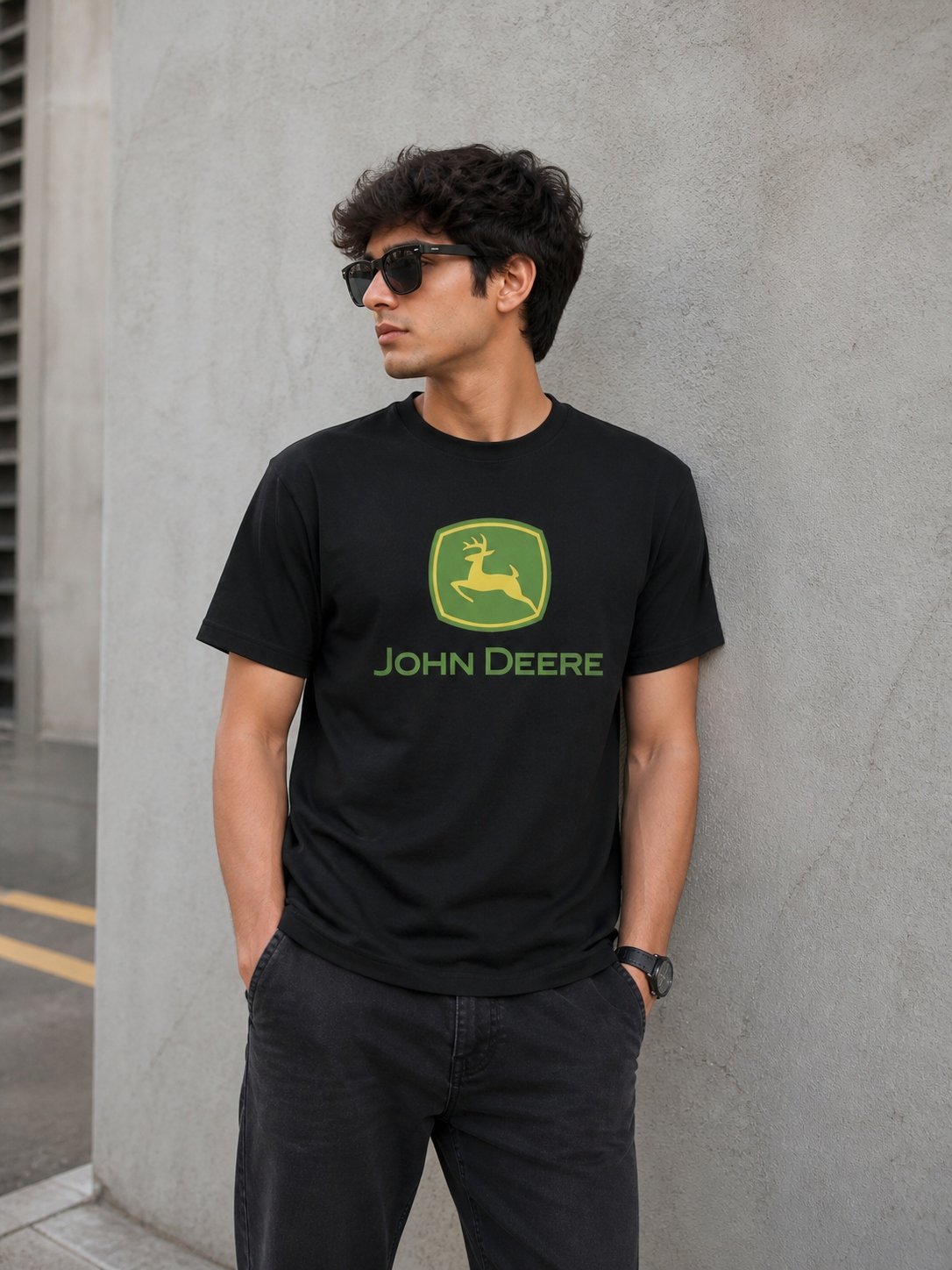 JOHN DEERE MEN CLASSIC JERSEY ROUND NECK HALF & FULL SLEEVED PRINTED T-SHIRTS