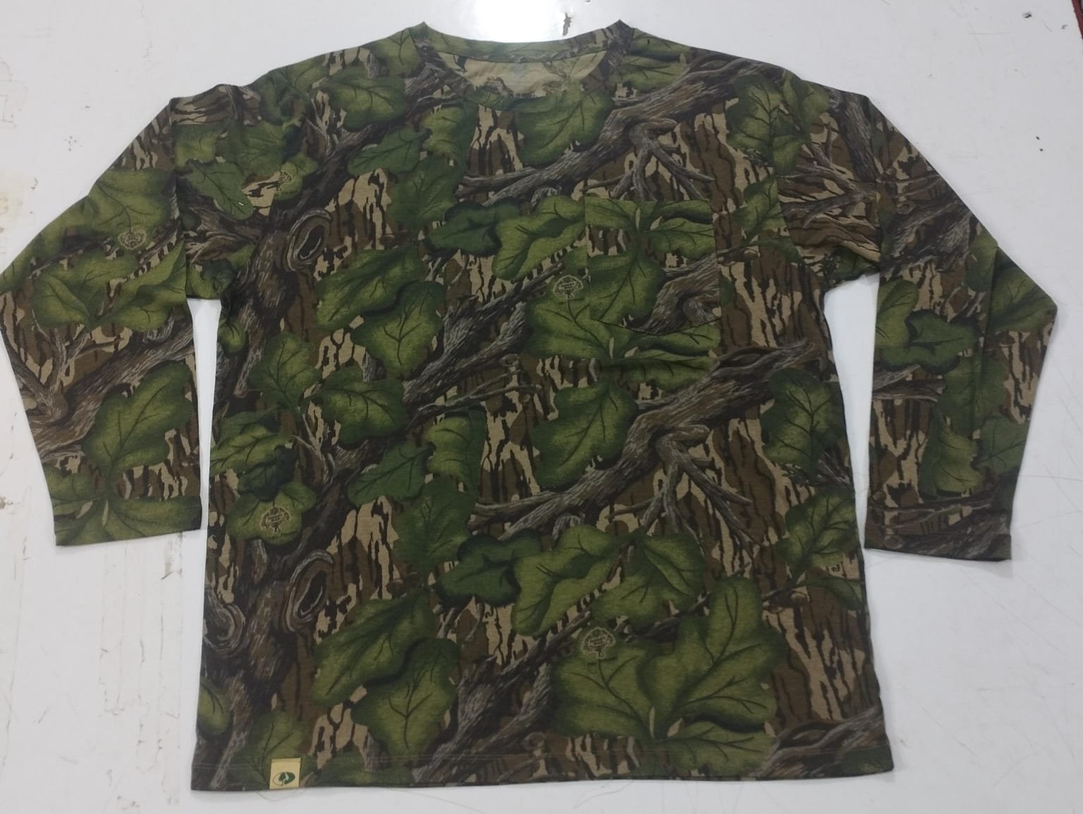MOSSY OAK / REALTREE / BELL RANGERS MEN CLASSIC JERSEY ROUND NECK HALF & FULL SLEEVED JUNGLE PRINT T-SHIRTS — Print detail