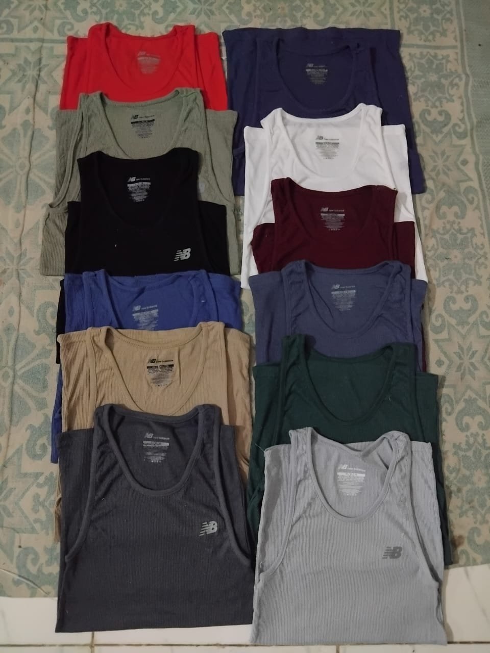 NEW BALANCE MEN SOFT RIB THERMAL ROUND NECK TANK TOPS