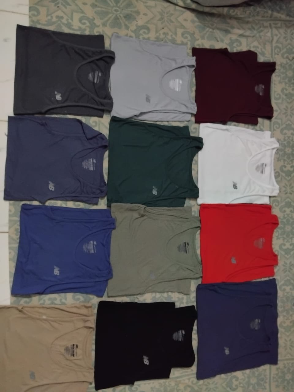 NEW BALANCE MEN SOFT RIB THERMAL ROUND NECK TANK TOPS — Colours available