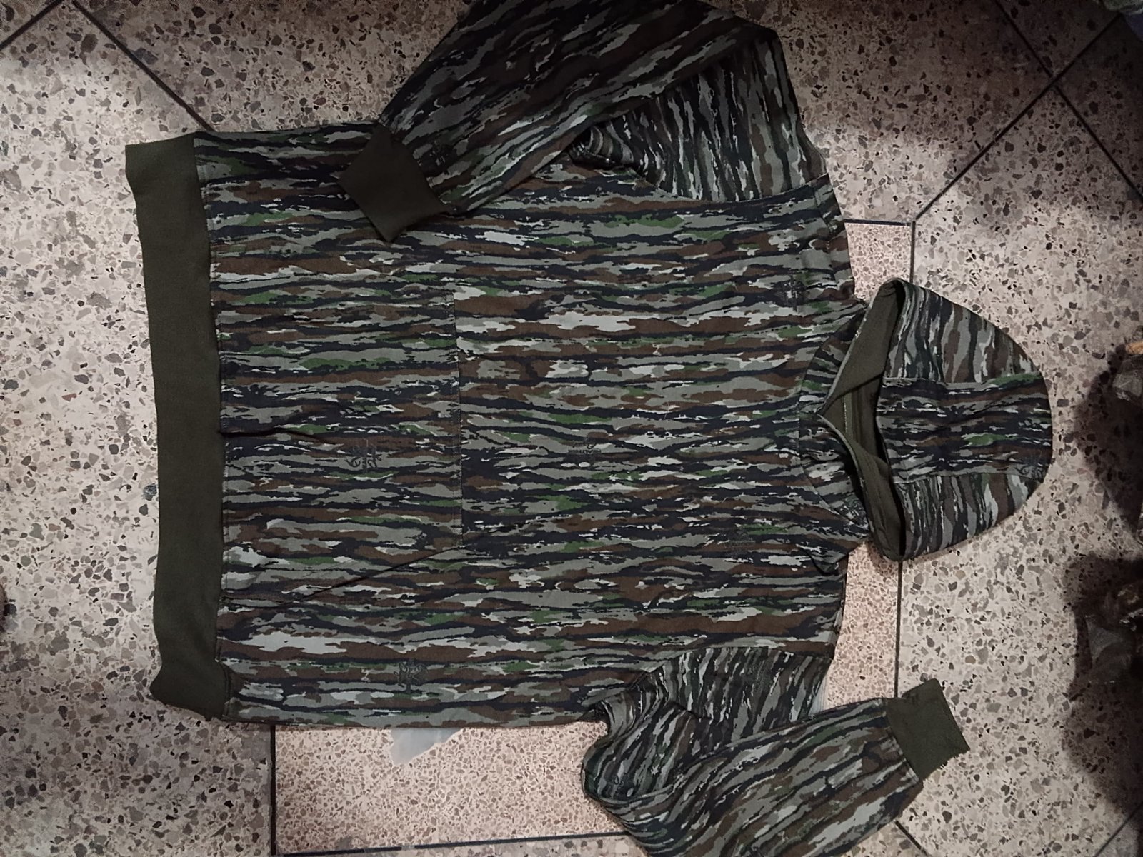 REAL TREE / KINGS / MOSSY OAK LABEL FREE MEN SOFT HEAVY FLEECE RIBBED HEM CUFF JUNGLE PRINTED HOODIES