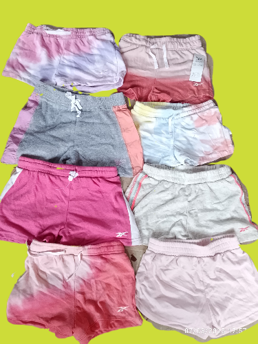REEBOK GIRLS PREMIUM FRENCH TERRY / FLEECE ELASTIC WAISTBAND SHORTS — Colours available