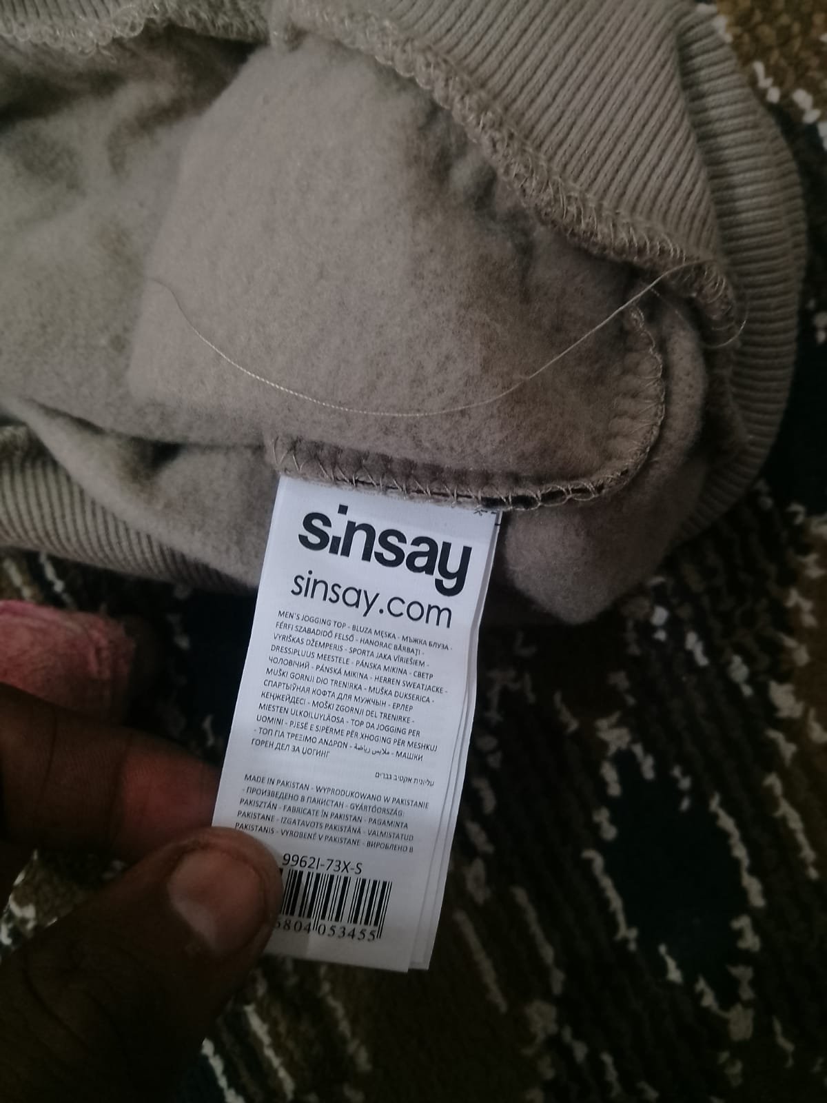 SINSAY MEN SOFT FLEECE RIBBED HEM & CUFF ZUPPER HOODIES — Barcode