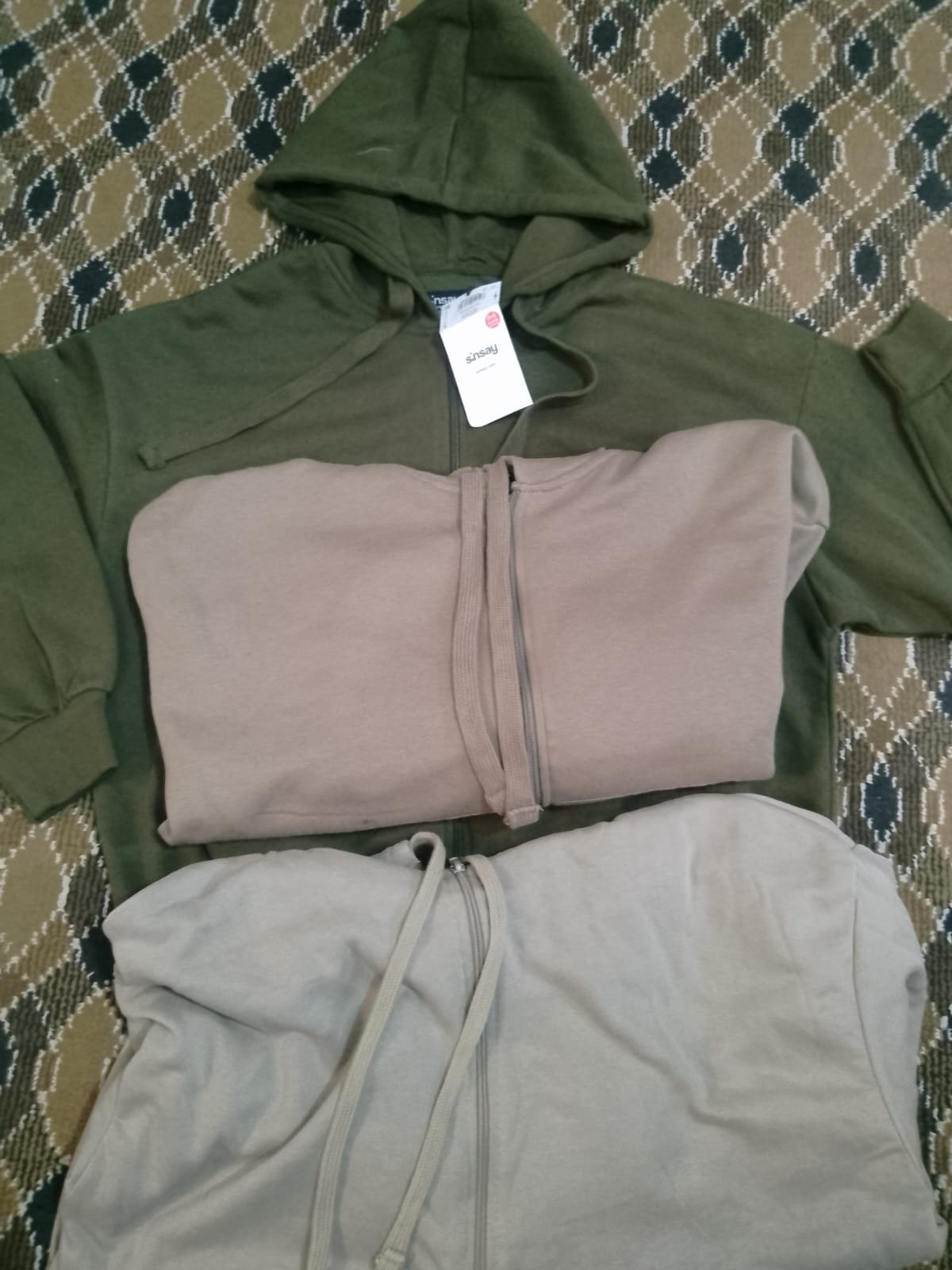 SINSAY MEN SOFT FLEECE RIBBED HEM & CUFF ZUPPER HOODIES — Colours available