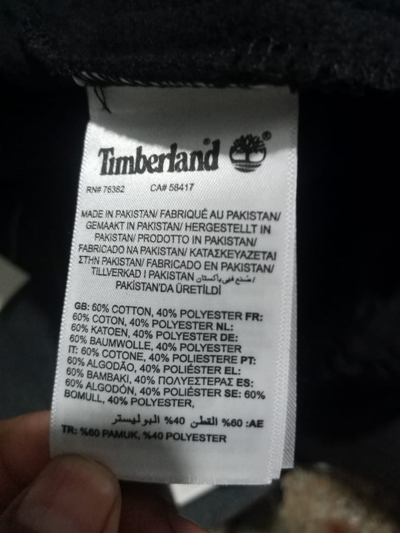TIMBERLAND MEN SOFT FLEECE ELASTIC WAISTBAND SHORTS — RN number