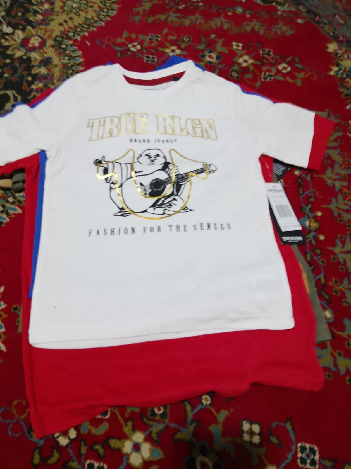 TRUE RELIGION BOYS CLASSIC JERSEY HALF SLEEVED ROUND NECK PRINTED T-SHIRTS