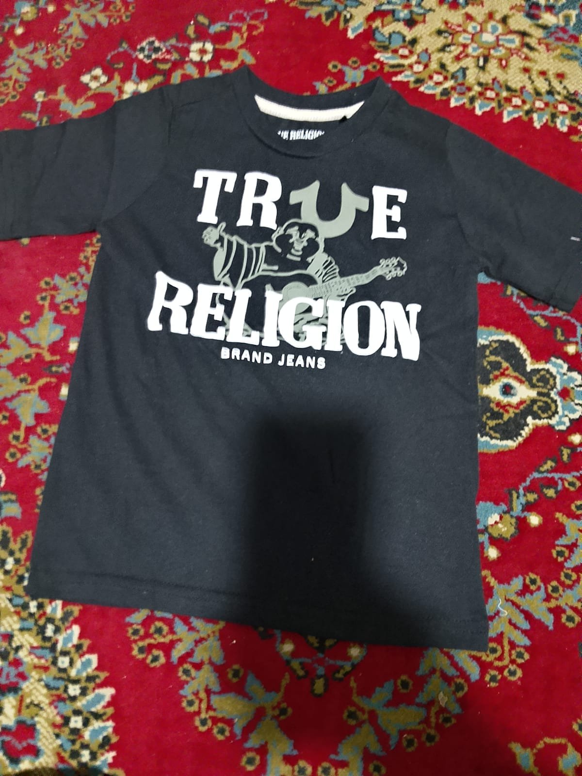 TRUE RELIGION BOYS CLASSIC JERSEY HALF SLEEVED ROUND NECK PRINTED T-SHIRTS