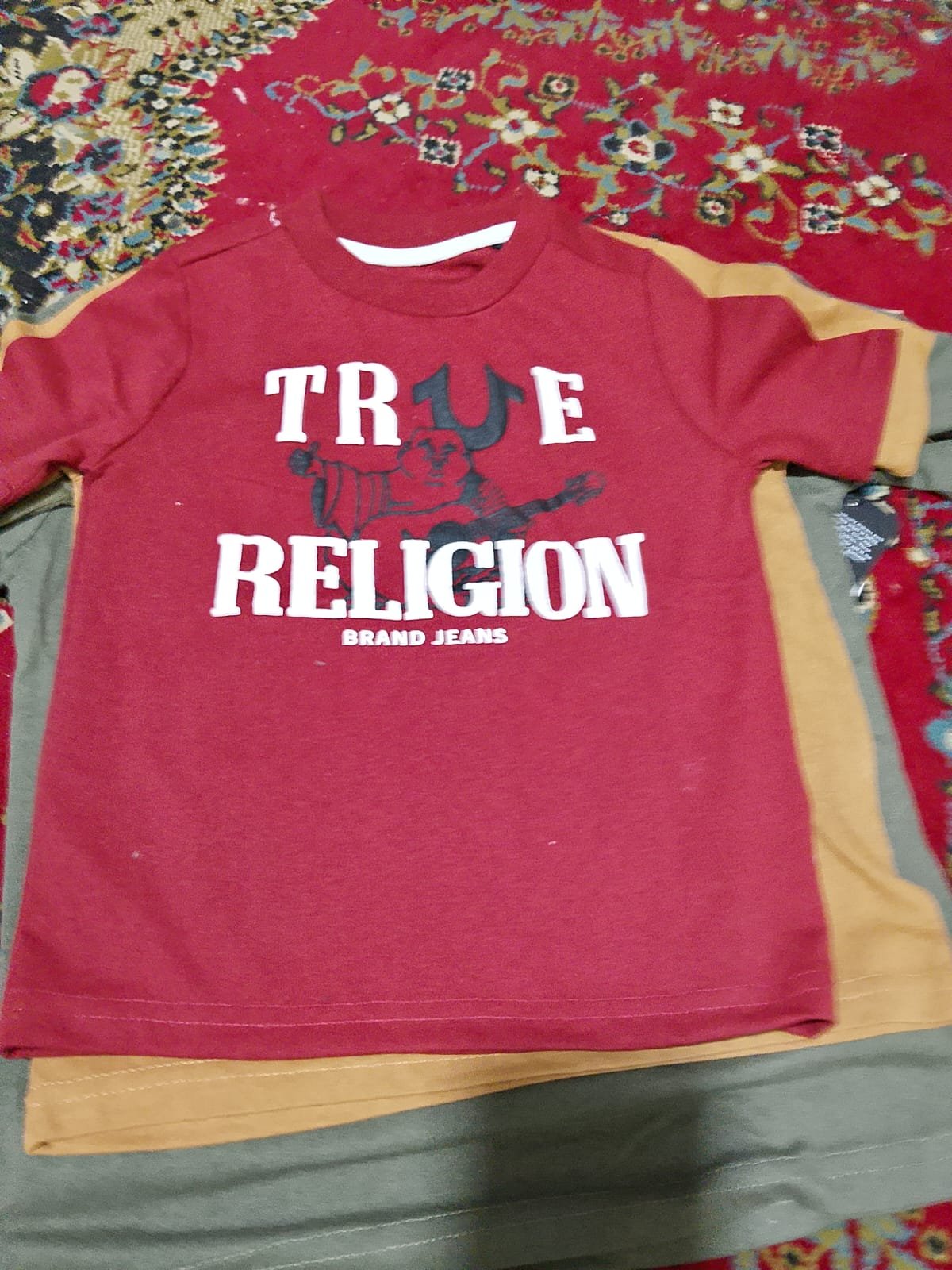 TRUE RELIGION BOYS CLASSIC JERSEY HALF SLEEVED ROUND NECK PRINTED T-SHIRTS