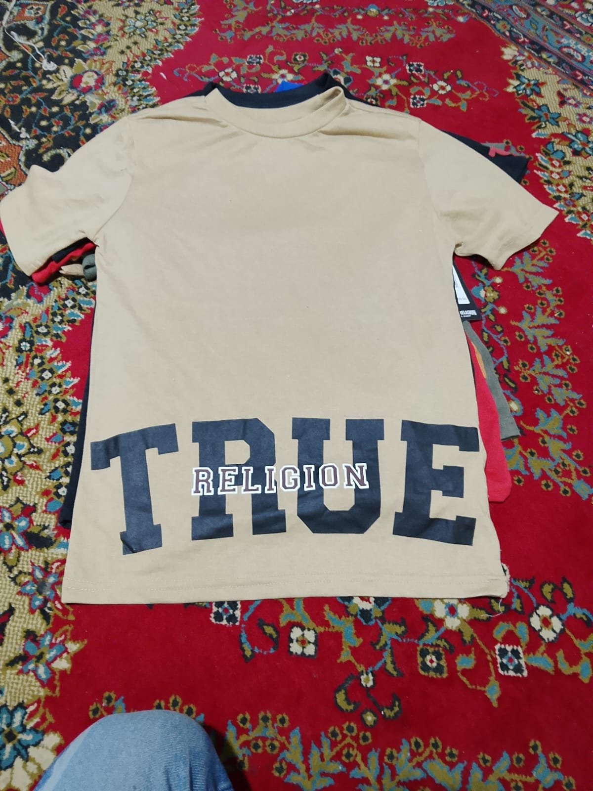 TRUE RELIGION BOYS CLASSIC JERSEY HALF SLEEVED ROUND NECK PRINTED T-SHIRTS