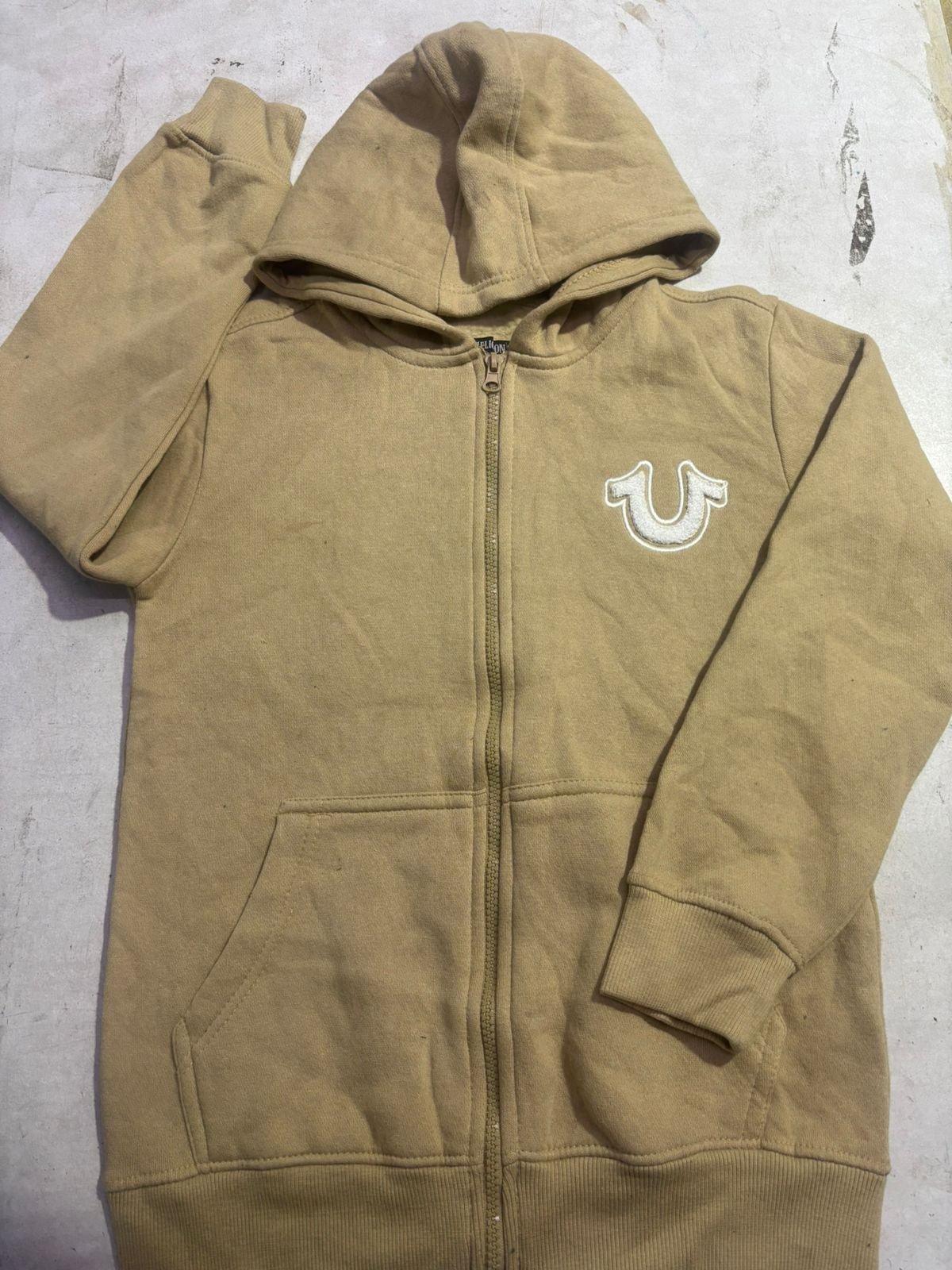 TRUE RELIGION BOYS SOFT FLEECE RIBBED HEM & CUFF ZIPPER HOODIES