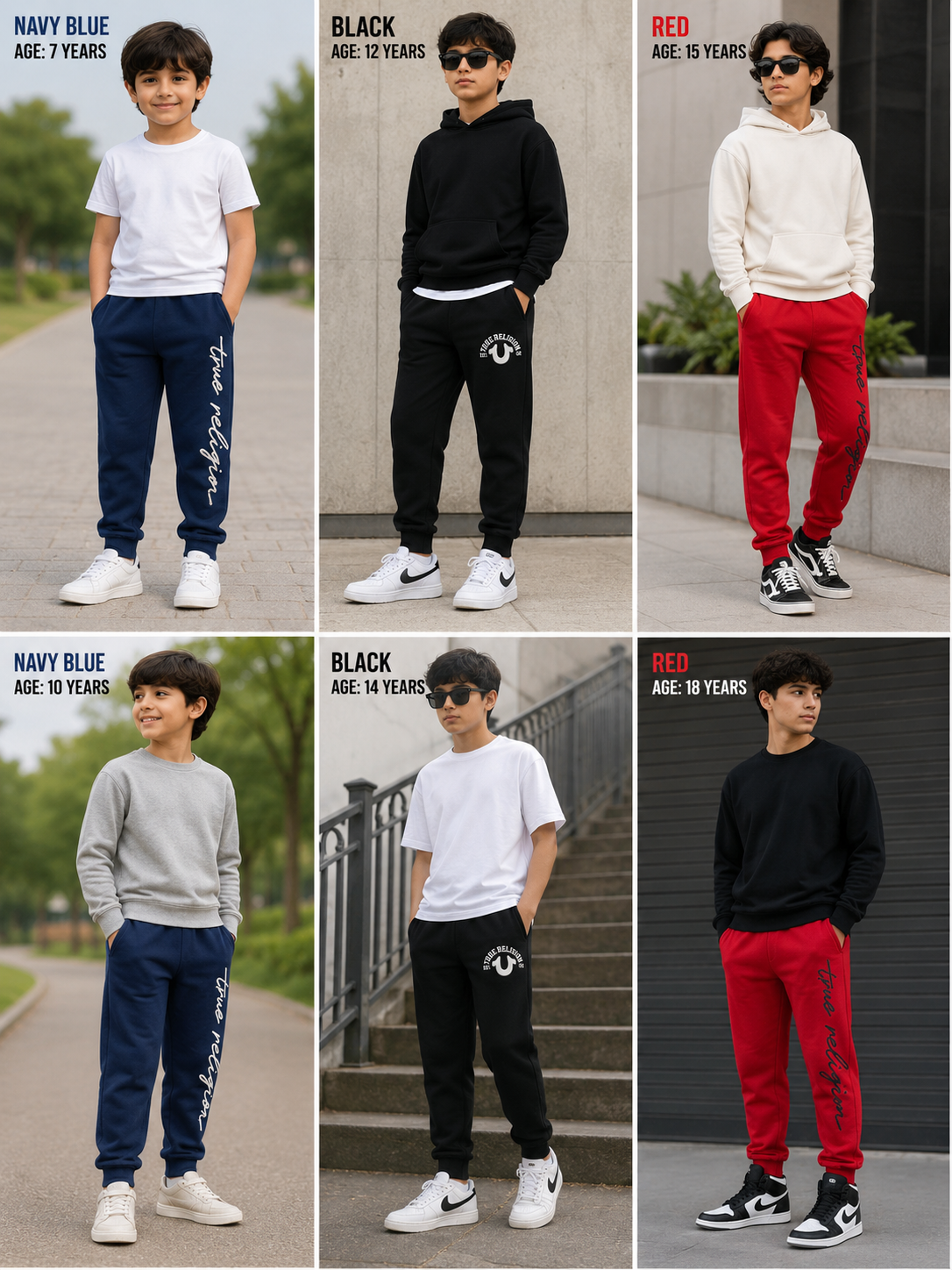 TRUE RELIGION KIDS BOYS SOFT FLEECE ELASTIC WAISTBAND PRINTED JOGGING PANTS