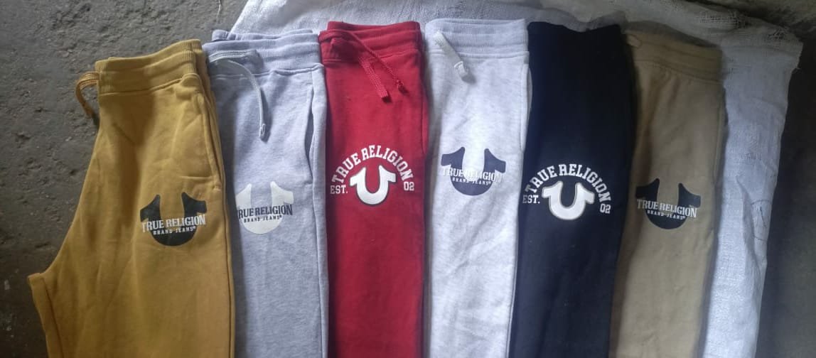 TRUE RELIGION KIDS BOYS SOFT FLEECE ELASTIC WAISTBAND PRINTED JOGGING PANTS — Colours available