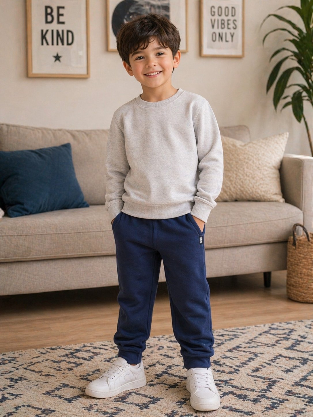 WEATHERPROOF / EDDIE BAUER BOYS SOFT FLEECE ELASTIC WAISTBAND JOGGING PANTS — Barcode