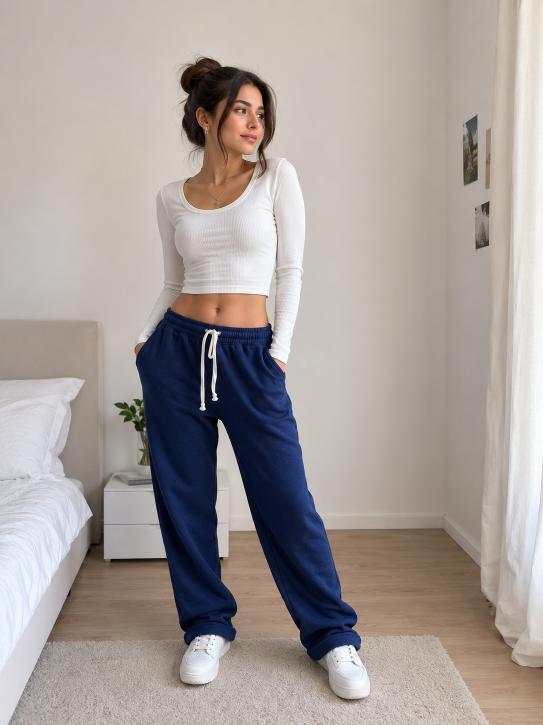 ZARA LADIES SOFT TERRY ELASTIC WAISTBAND STYLISH JOGGING PANTS